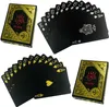 2x 54 Blatt Wasserfeste Premium Plastik Spielkarten Schwarz Produktbild-Vorschau 1