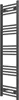 A tall, narrow, black towel radiator with multiple horizontal bars, presented against a white background. Anteprima dell’immagine prodotto