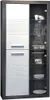 Vitrine KOLIBRI grau MDF weiß Hochglanz mit LED Produktbild-Vorschau 1