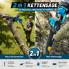 Accu-mini kettingzaag 2-in-1, 8 inch, met telescopische Productafbeelding-voorbeeld 3
