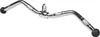 A chrome-plated curl bar with black rubber grips and a central swivel attachment, isolated on a white background. Náhľad obrázku produktu