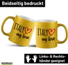 Huuraa Glitzertasse Italy my love 330ml Gold Keramik Produktbild-Vorschau 2