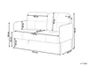 BELIANI 2-Sitzer Sofa Beige Stoffbezug Gesteppt Hohe Produktbild-Vorschau 3