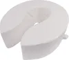 A white toilet seat riser with foam padding. Produktbild-Vorschau