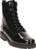 A black patent leather boot with laces. Náhled obrázku produktu