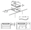 AEG Autarkes Kochfeld / Strahlenbeheizt / 30 cm / Aufliegend / 2 Kochzonen / Kindersicherung LHR3233CK Maße Produktbild-Vorschau