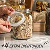 4 Einmachgläser mit Bügelverschluss 1,5l - Mit Etiketten, Produktbild-Vorschau 6