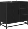 vidaXL Armadietto da bagno con porta in rovere nero 65 x 33 Anteprima dell’immagine prodotto 1