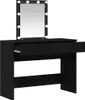 vidaXL Coiffeuse avec miroir, aspect chêne noir, 100 x 40 x Voir les images du produit 3