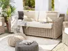 BELIANI Lounge 4er Set Hellbraun Rattanoptik Dekorativ Produktbild-Vorschau 4