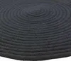 Baumwollteppich mit Kordel-Effekt schwarz Ø70 Produktbild-Vorschau 3