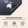 KitchenYeah© Herdabdeckplatte Weltkarte - Einfach - Schwarz Produktbild-Vorschau 5