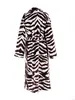 Zebra badjas, lange model, bruin Productafbeelding-voorbeeld 2