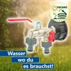 tecuro Doppel Kugelauslaufventil mit Steckkupplung und IBC Produktbild-Vorschau 3