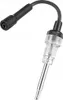 A spark plug tester with a black boot and cable attached to a clear plastic housing with a metal probe. Náhľad obrázku produktu