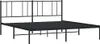 vidaXL Bedframe met hoofdeinde, metaal, zwart, 200x200 cm Productafbeelding-voorbeeld 3