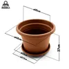 BigDean 4 Stück Blumentopf mit Untersetzer rund ø 40 cm Produktbild-Vorschau 3