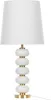 BELIANI Lampe à poser en métal blanc doré avec abat-jour en Voir les images du produit 9