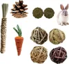 9PCS Nagetier Kauspielzeug Set, Bunny Leckerbissen Und Ball Produktbild-Vorschau 1