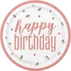 21. Geburtstag Partyset Einweggeschirr roségold 48 tlg. Produktbild-Vorschau 3