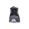 A front view of a gray and black hiking shoe against a white background. Voir les images du produit