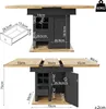 Flieks Table de salle à manger extensible avec armoire, Voir les images du produit 7