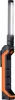A side view of a black and orange work light on a white background. Produktbild-Vorschau