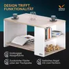 CASARIA Couchtisch mit Stauraum Weiß Eiche Produktbild-Vorschau 3