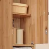 Koupelnová skříňka Rootz z cedrového dřeva – vysoká skříňka Náhled obrázku produktu 5