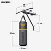 A boxing bag and pull-up bar mounted on a wall, with dimensions indicated by lines and text. Produktbild-Vorschau