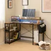 COSTWAY Scrivania a L 120 cm con prese di corrente, LED, Anteprima dell’immagine prodotto 2