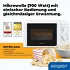Exquisit Mikrowelle MW 802, Weiß, 20 Liter, 700 Watt, HxBxT Produktbild-Vorschau 2
