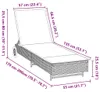 vidaXL Sonnenliege mit Rollen und Auflage Braun Poly Rattan Produktbild-Vorschau 8