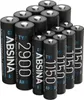ABSINA 8x AA Mignon 2900 & 8x AAA Micro 1150 Akku - NiMH Produktbild-Vorschau 1