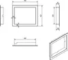 Technical drawing with dimensions of a metal frame. Podgląd zdjęcia produktu