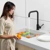 Cecipa Küchenarmatur Schwarz 7-Form, Wasserhahn Küche 360° Produktbild-Vorschau 14