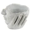 Clayre & Eef Hlava kvetináča Ø 11x11 cm Sivý kameň Náhľad obrázku produktu 2