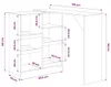 vidaXL Bartisch mit Beweglichem Regal Weiß 138x39x110 cm Produktbild-Vorschau 5