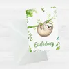 10 Einladungskarten Faultier Dschungel grün inkl. 10 Produktbild-Vorschau 8