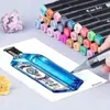 A set of alcohol markers is displayed next to a drawing of a Bombay Sapphire gin bottle. Podgląd zdjęcia produktu
