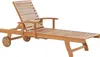 BELIANI Gartenliege hellbraun Akazienholz rollbar Produktbild-Vorschau 1