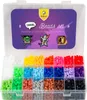 An open box of colorful fuse beads with compartments for each color, and a lid featuring pixel art characters and the product title. Produktbild-Vorschau