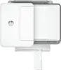 A top-down view of a white HP all-in-one printer. Voir les images du produit