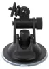 A black camera mount with a suction cup base. Produktbild-Vorschau