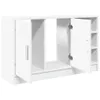 A white cabinet with two doors open, revealing shelves and compartments. Náhled obrázku produktu