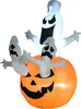 HOMCOM Nadmuchiwana dyniowa figurka-duch na Halloween z Podgląd zdjęcia produktu 1