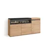 Sideboard, Highboard, 150x35x75cm, 3 Türen, Elektrokamin. Produktbild-Vorschau 1