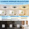 LZQ 60W stropní ventilátor s osvětlením LED světlem, Náhled obrázku produktu 5