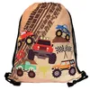 HECKBO Sacca sportiva per bambini con motivo Monster Truck Anteprima dell’immagine prodotto 1