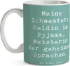 Mr. & Mrs. Panda Kaffeetasse Spruch Schwester Heldin - Produktbild-Vorschau 3